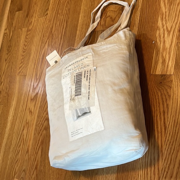 Anthropologie Relaxed Line-Cotton Duvet Cover Size Queen NWT - Picture 13 of 14